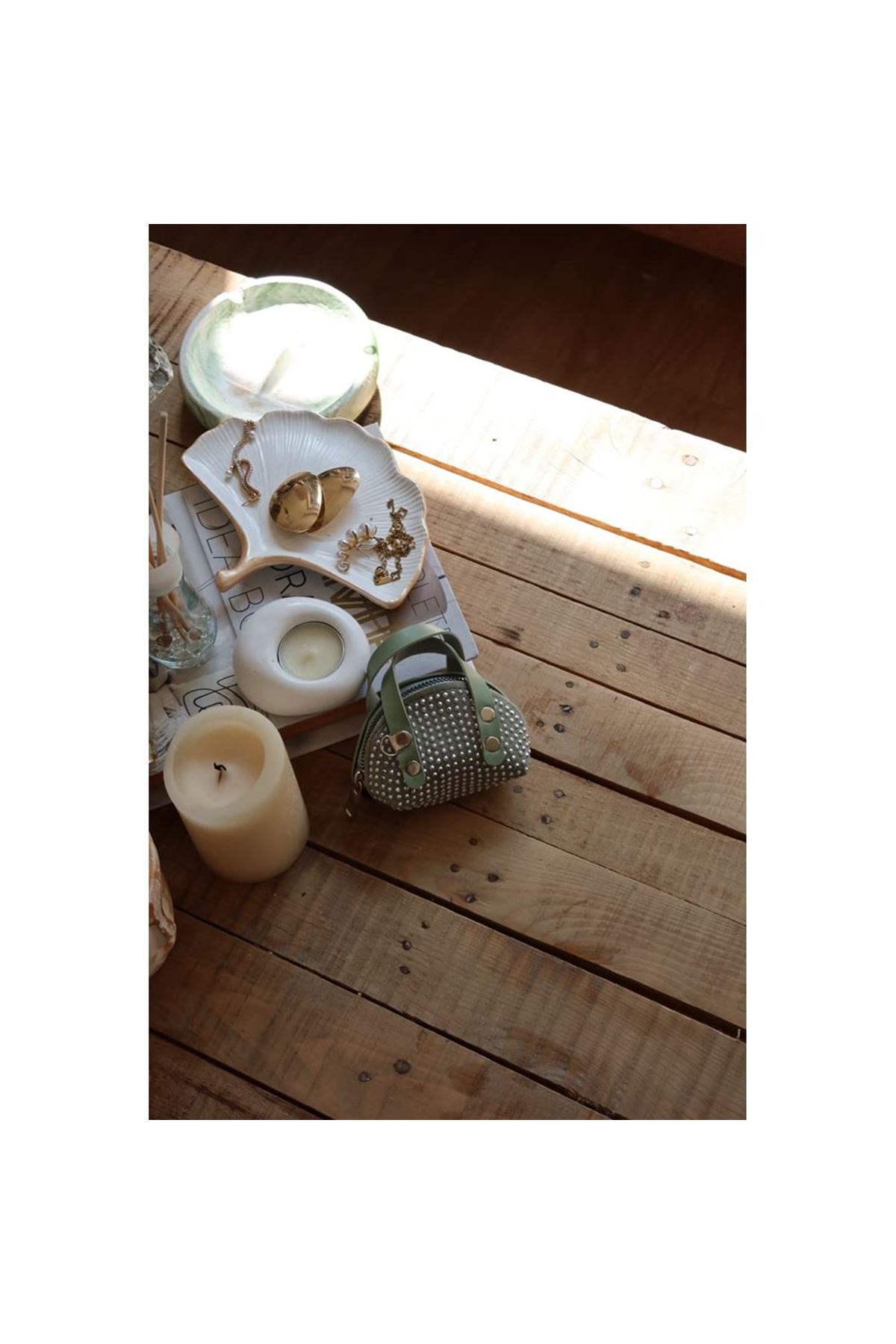 mint yeşili zımbalı mini maskot bozuk para cüzdanı