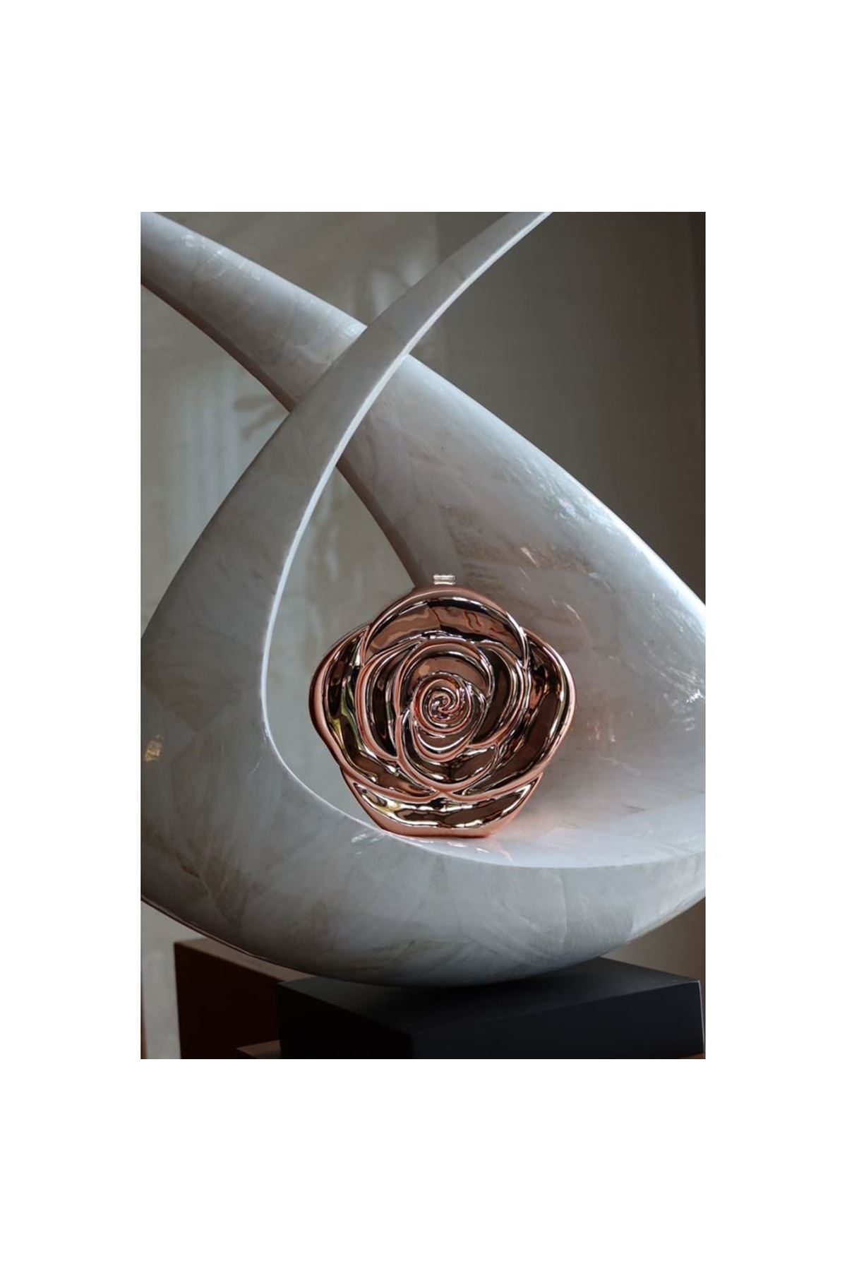 Rose Gold Gül Mika Zincirli El Omuz Çantası