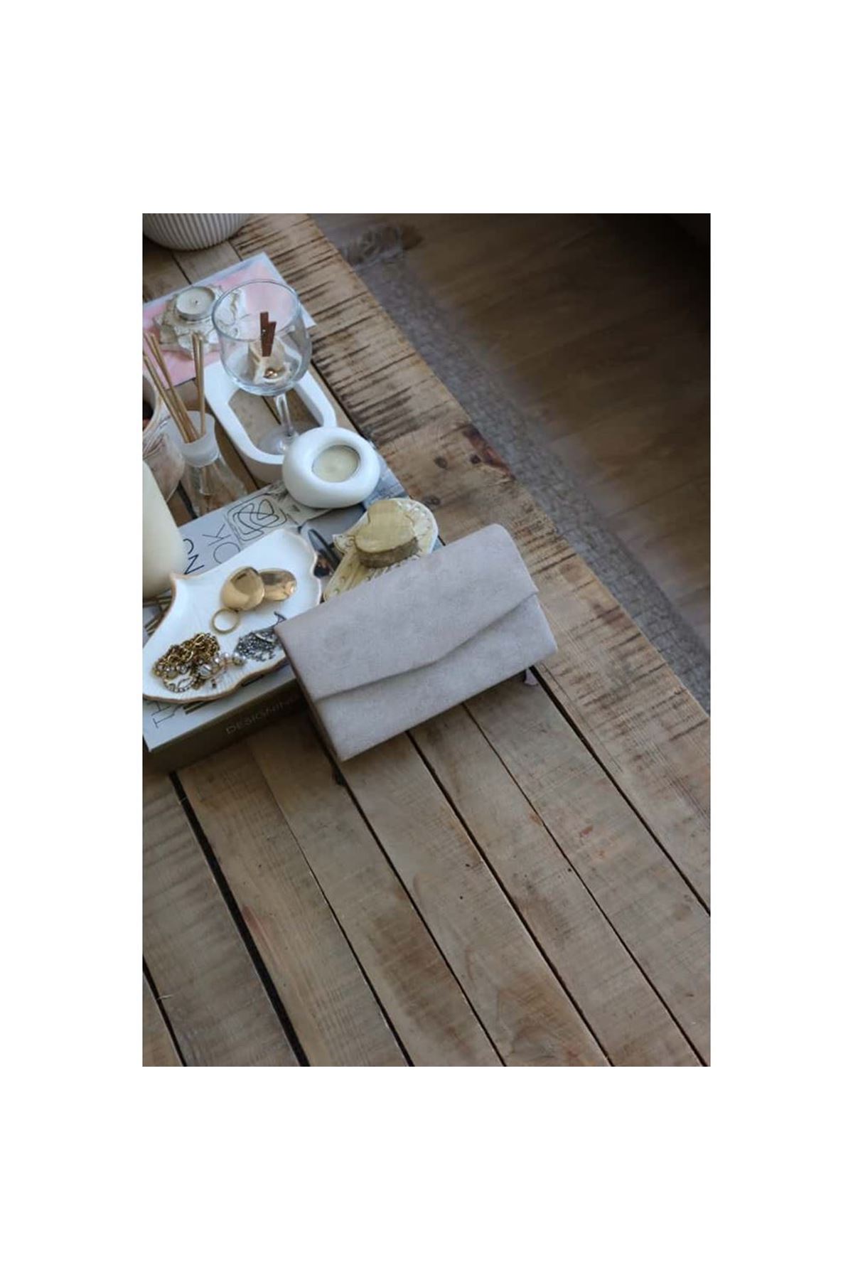 süet vizon mini kutu omuz çantası