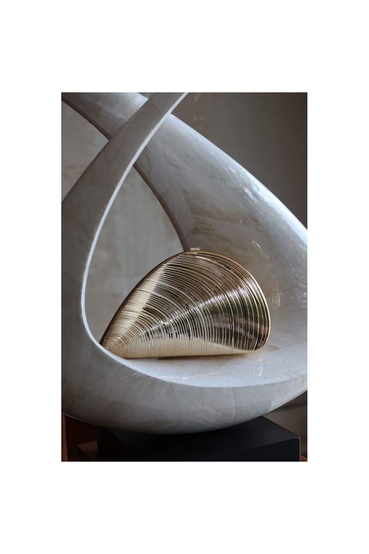 Dore Midye Mika Zincirli El Omuz Çantası