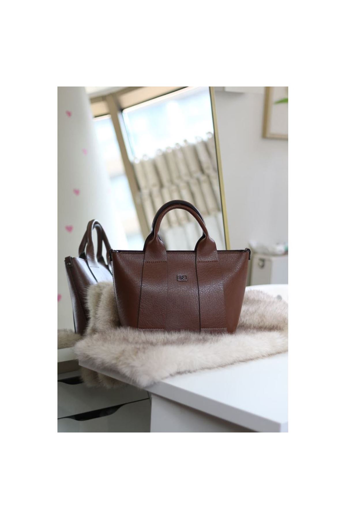 Taba büyük boy askılı el omuz çantası