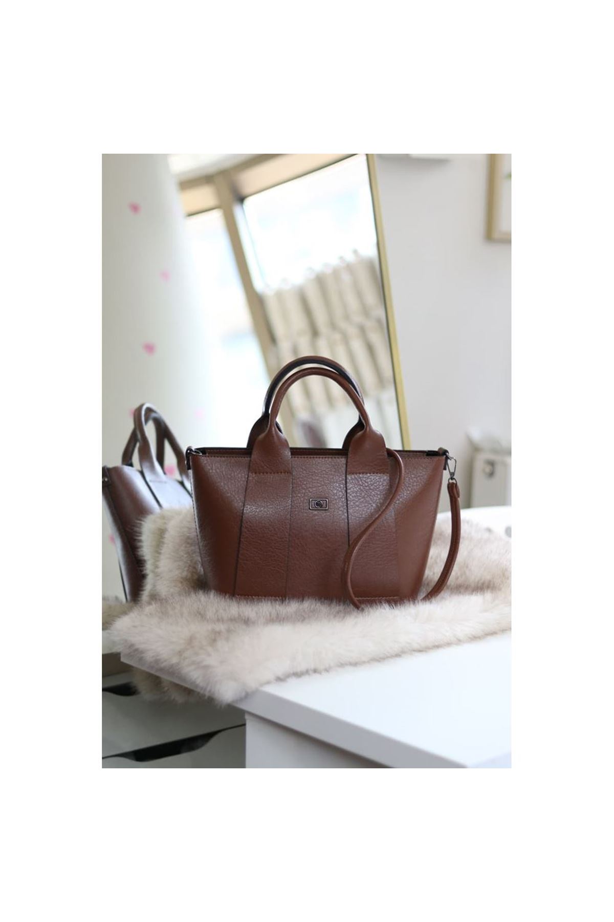 Taba büyük boy askılı el omuz çantası