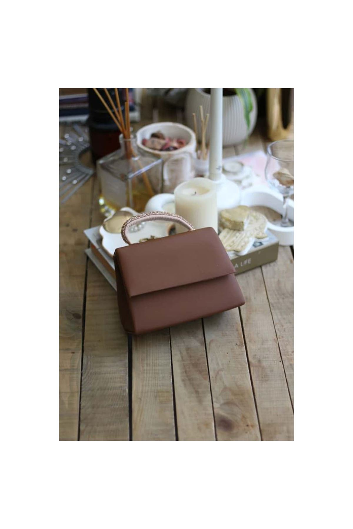 taba saten taş tutma detaylı abiye omuz çantası