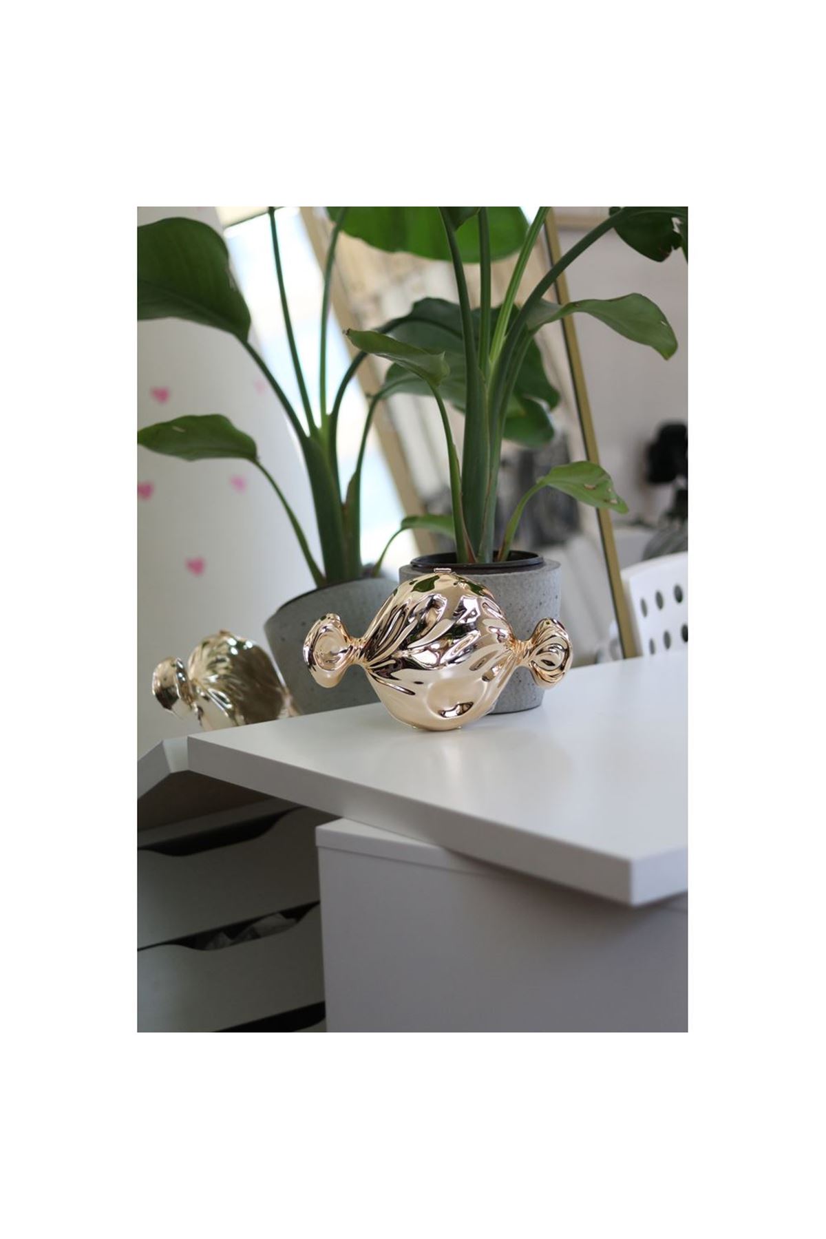 Gold Mika Şeker Görünümlü Zincirli Omuz Çantası