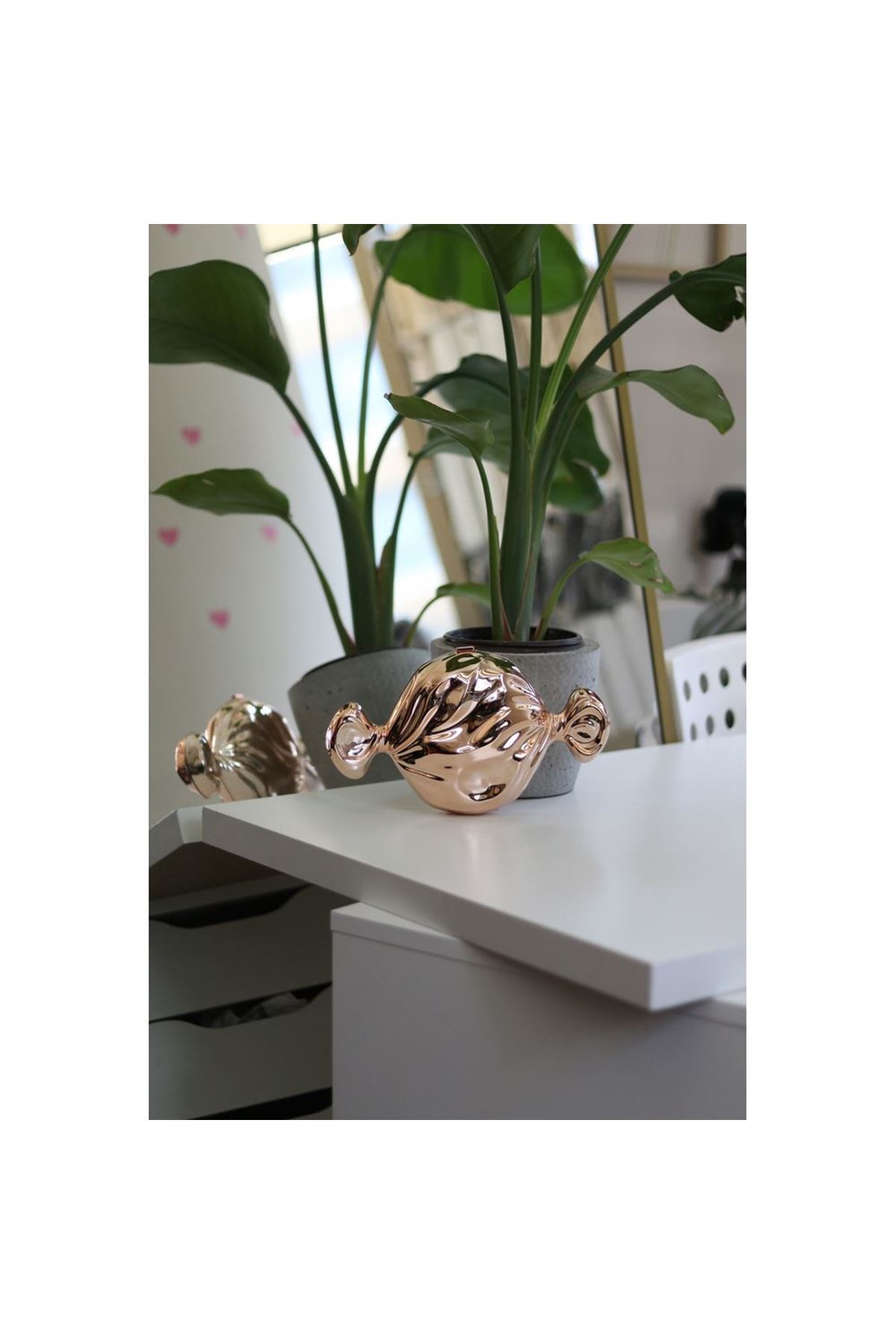 Rose Gold Mika Şeker Görünümlü Zincirli Omuz Çantası