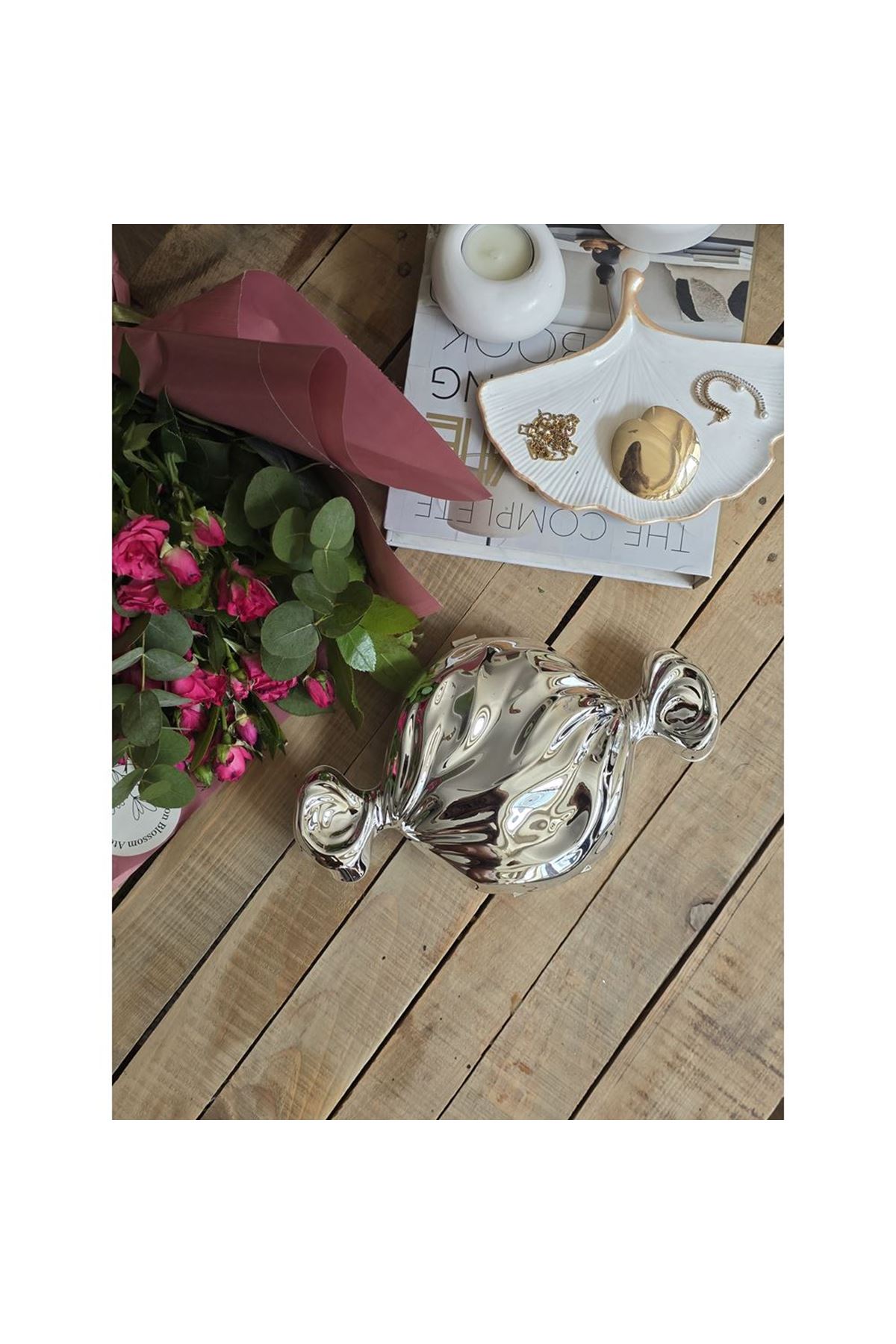 Kadın Silver Candy Form Mika Abiye Çanta