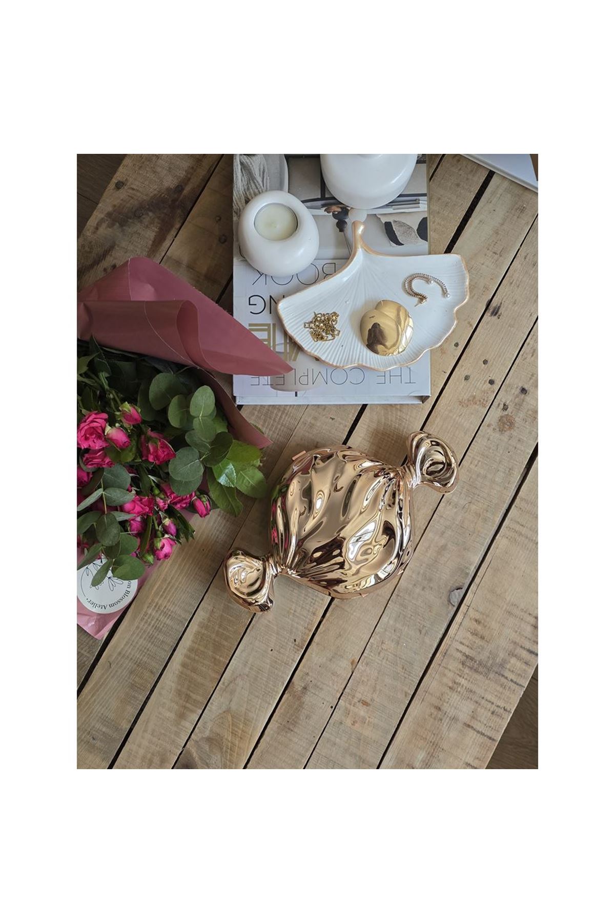 Kadın Rose Gold Candy Form Mika Abiye Çanta