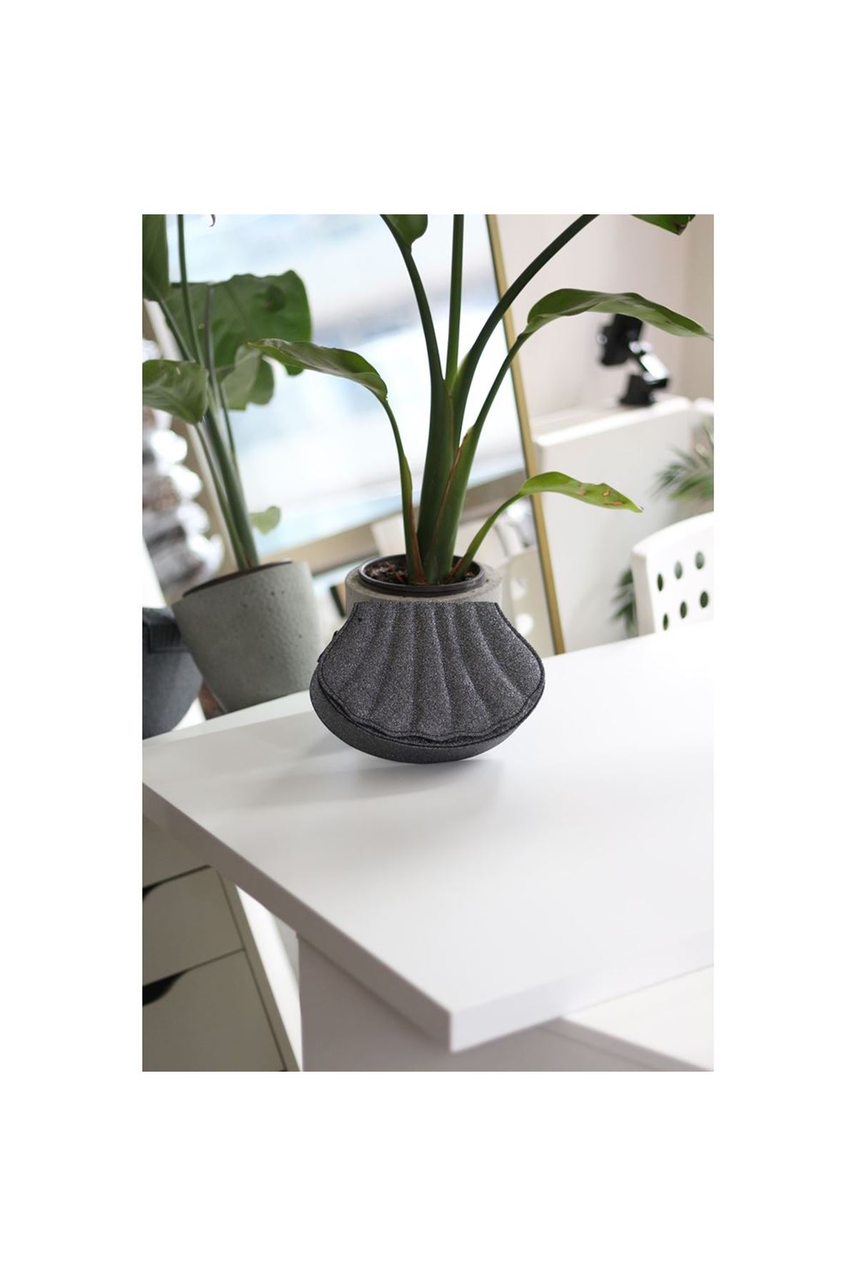 Kadın Platin Simli İstiridye Kalıp Zincirli El Omuz Çantası