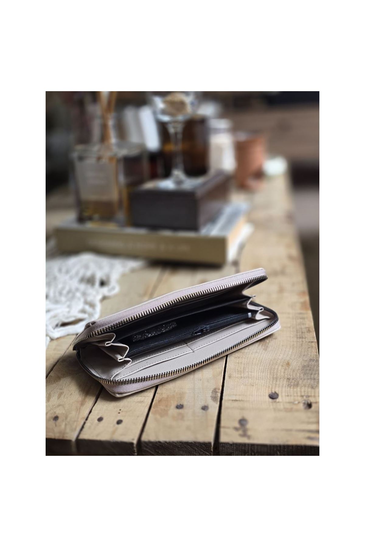 Vizon Dokulu Slim Kartlık Detaylı Cüzdan