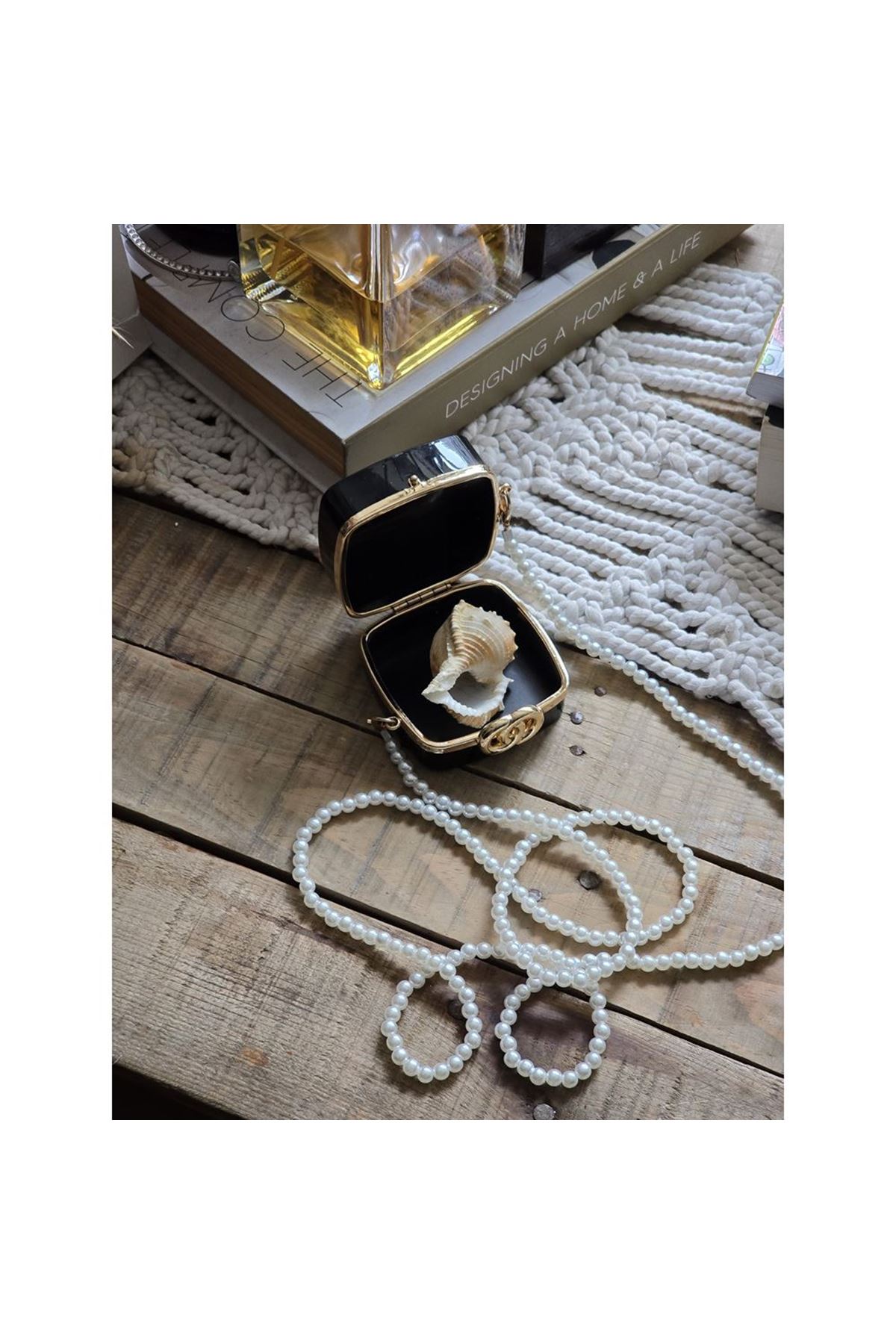 İnci Aksesuar Siyah Mini Charm Çanta Aksesuarı