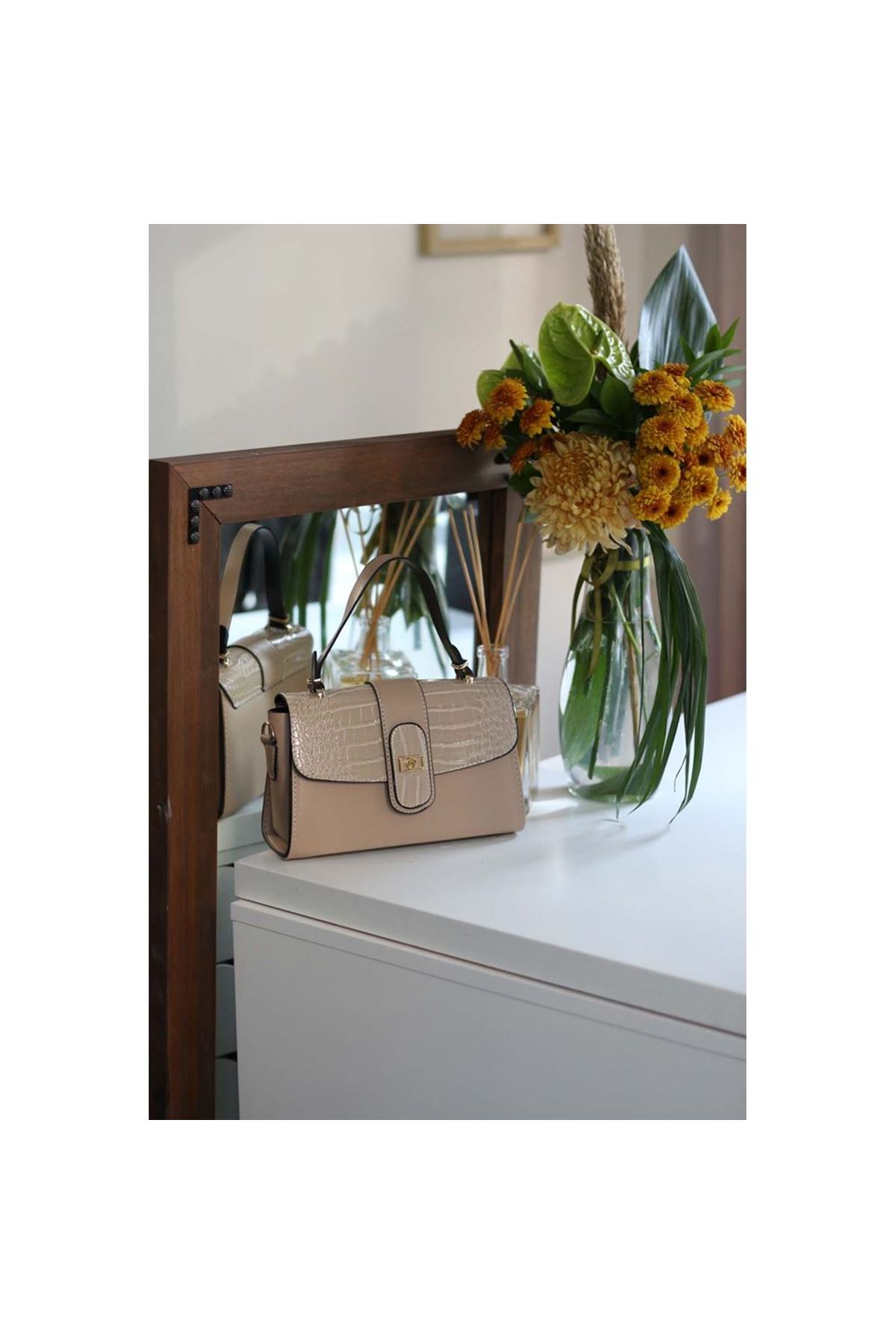 Kadın Vizon Askılı El Omuz Çantası