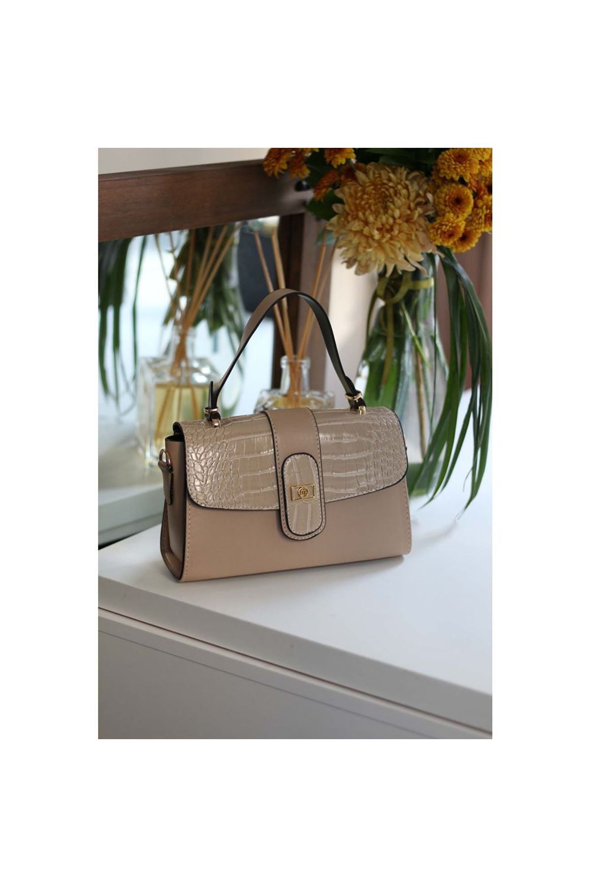 Kadın Vizon Askılı El Omuz Çantası