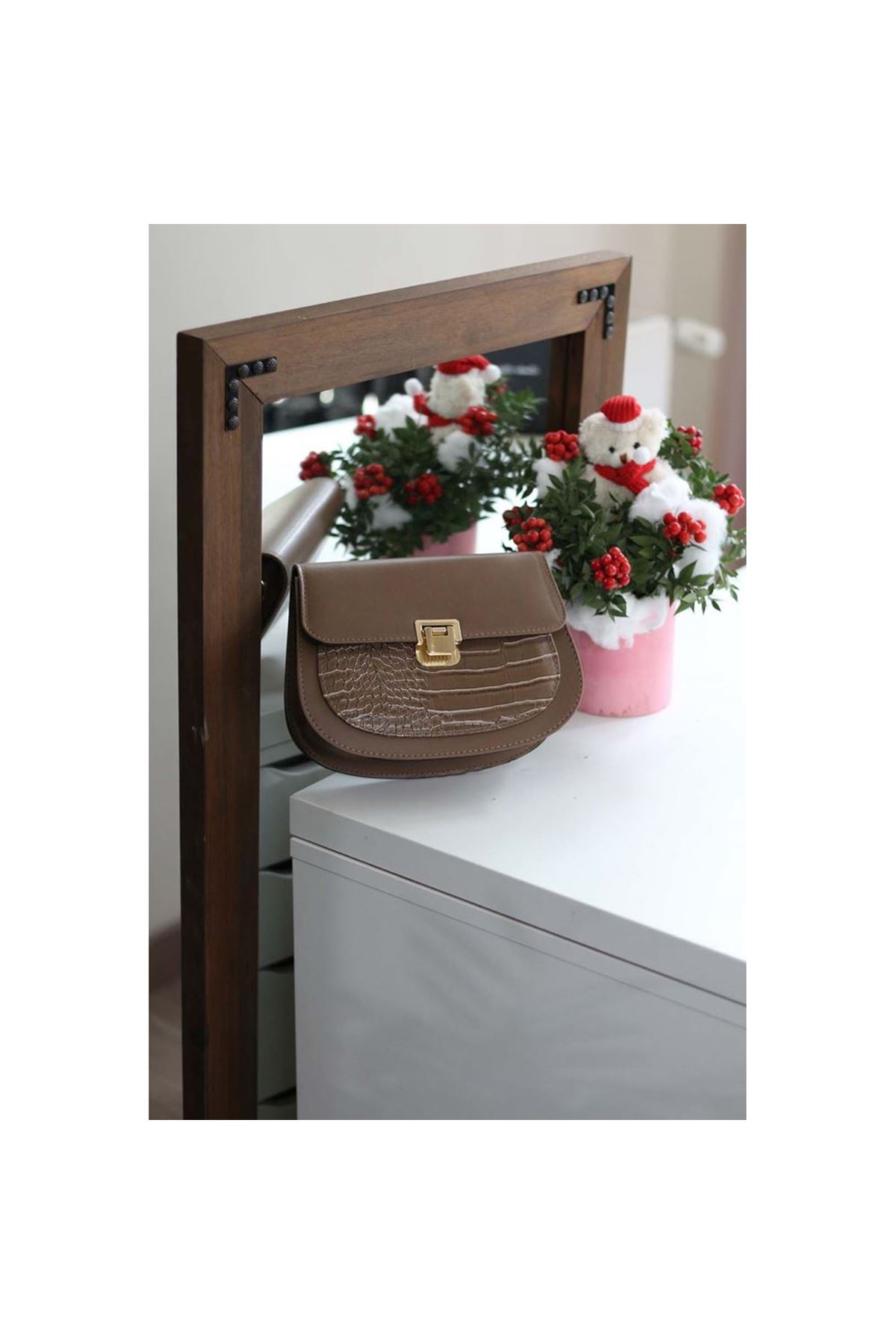 Kadın Vizon Ayarlanabilir Askılı Omuz Çantası