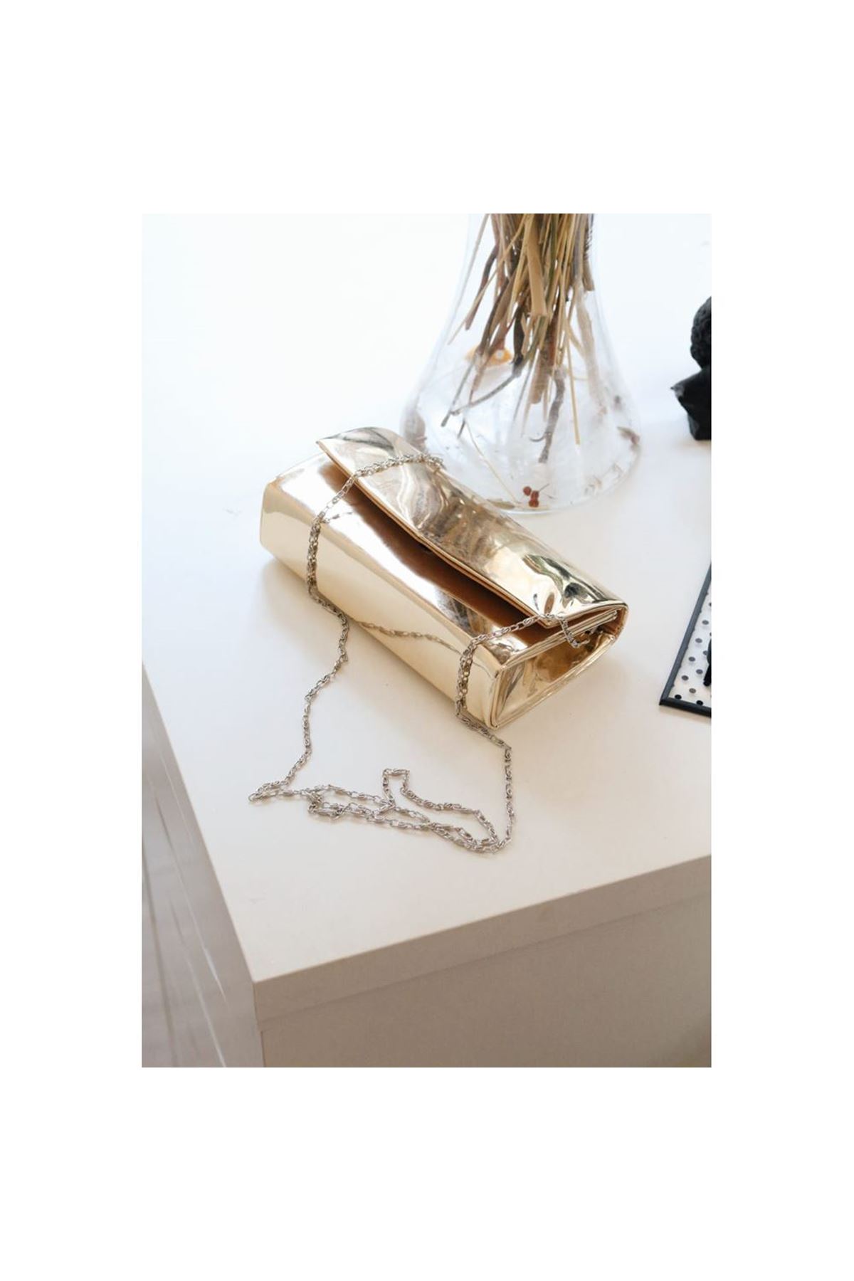 Dore Rugan Dikdörtgen Form Abiye Çanta