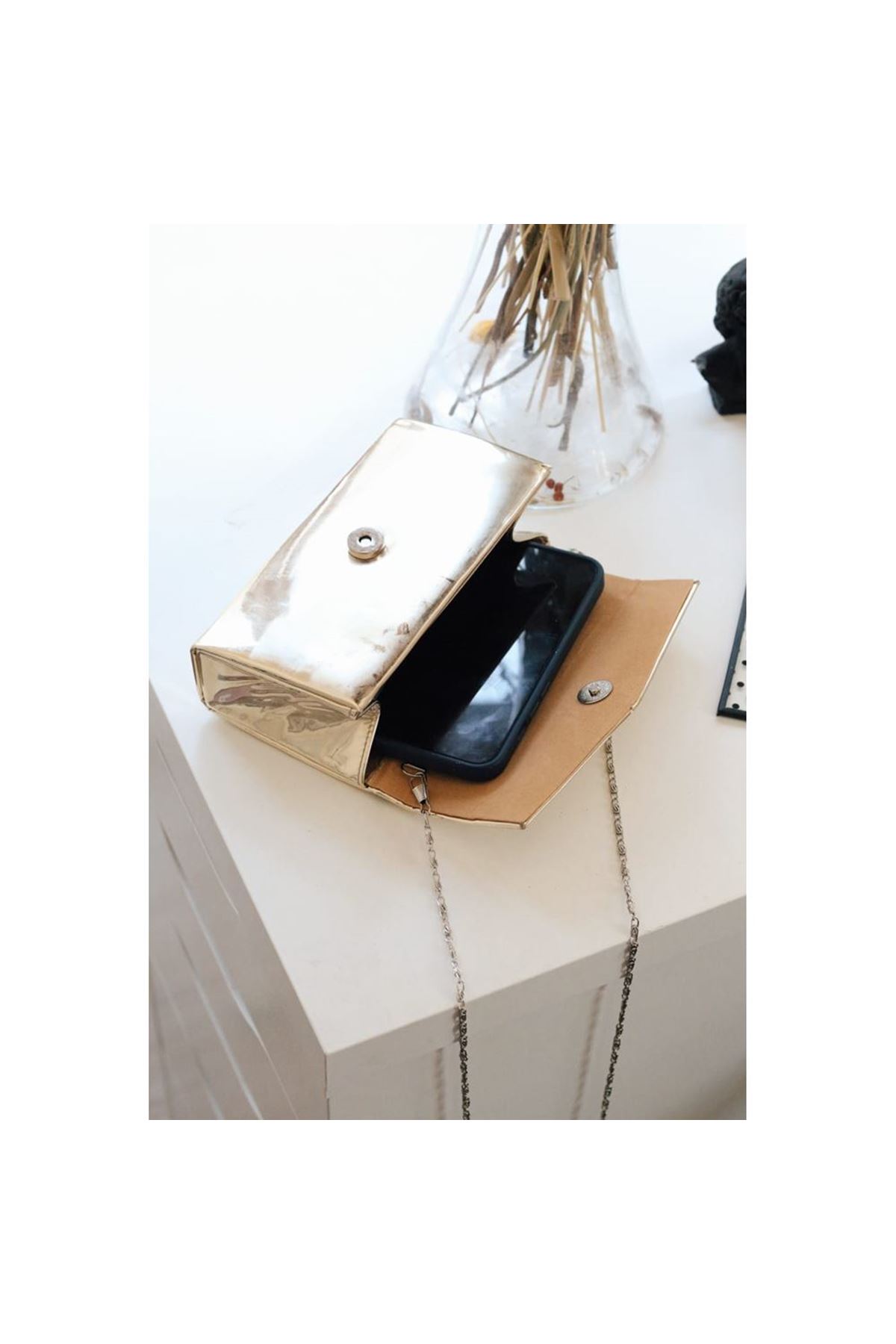 Dore Rugan Dikdörtgen Form Abiye Çanta