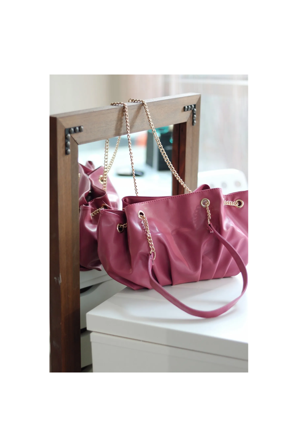 Siyah Koyun Tüylü Peluş Çanta