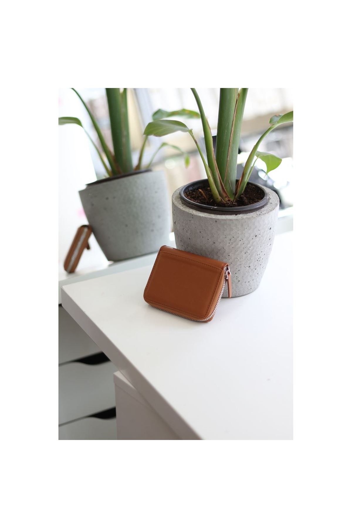 Kadın Taba Gerçek Deri Kartlık