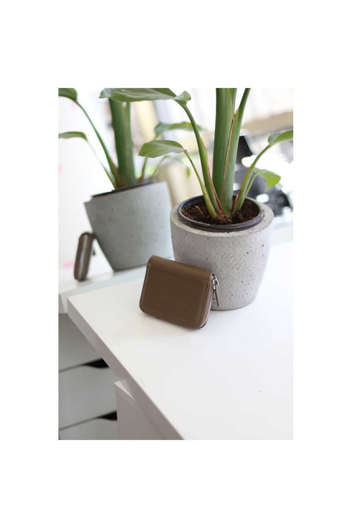 Kadın Vizon Gerçek Deri Kartlık