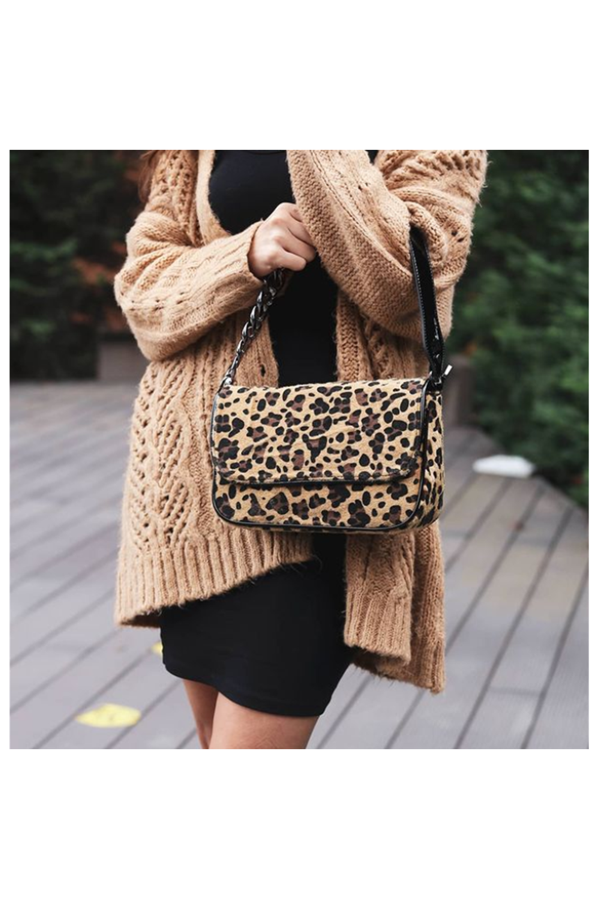 Bueno Leopar Detaylı Omuz Çantası