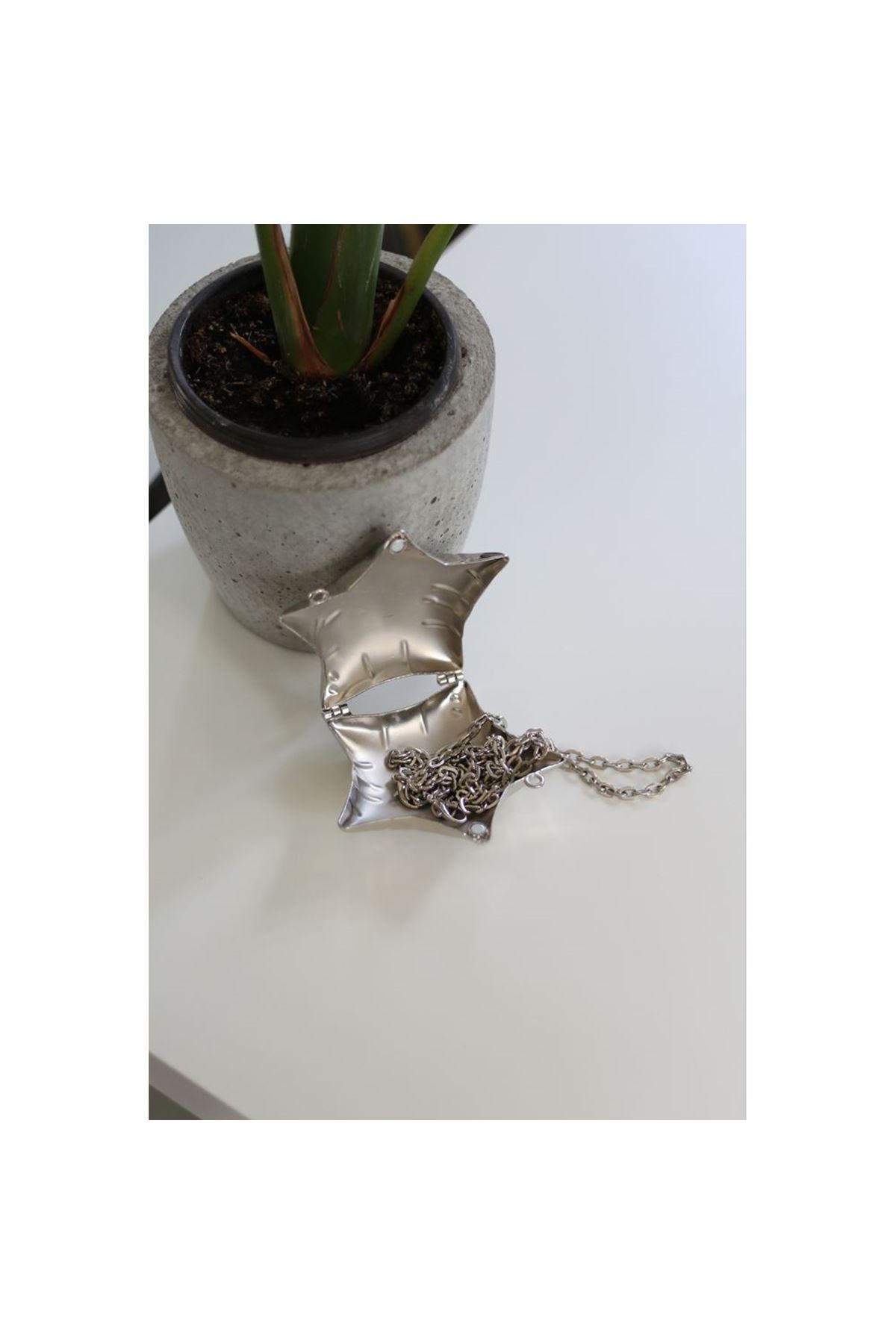 Silver Yıldız Mini Charm Çanta Aksesuarı