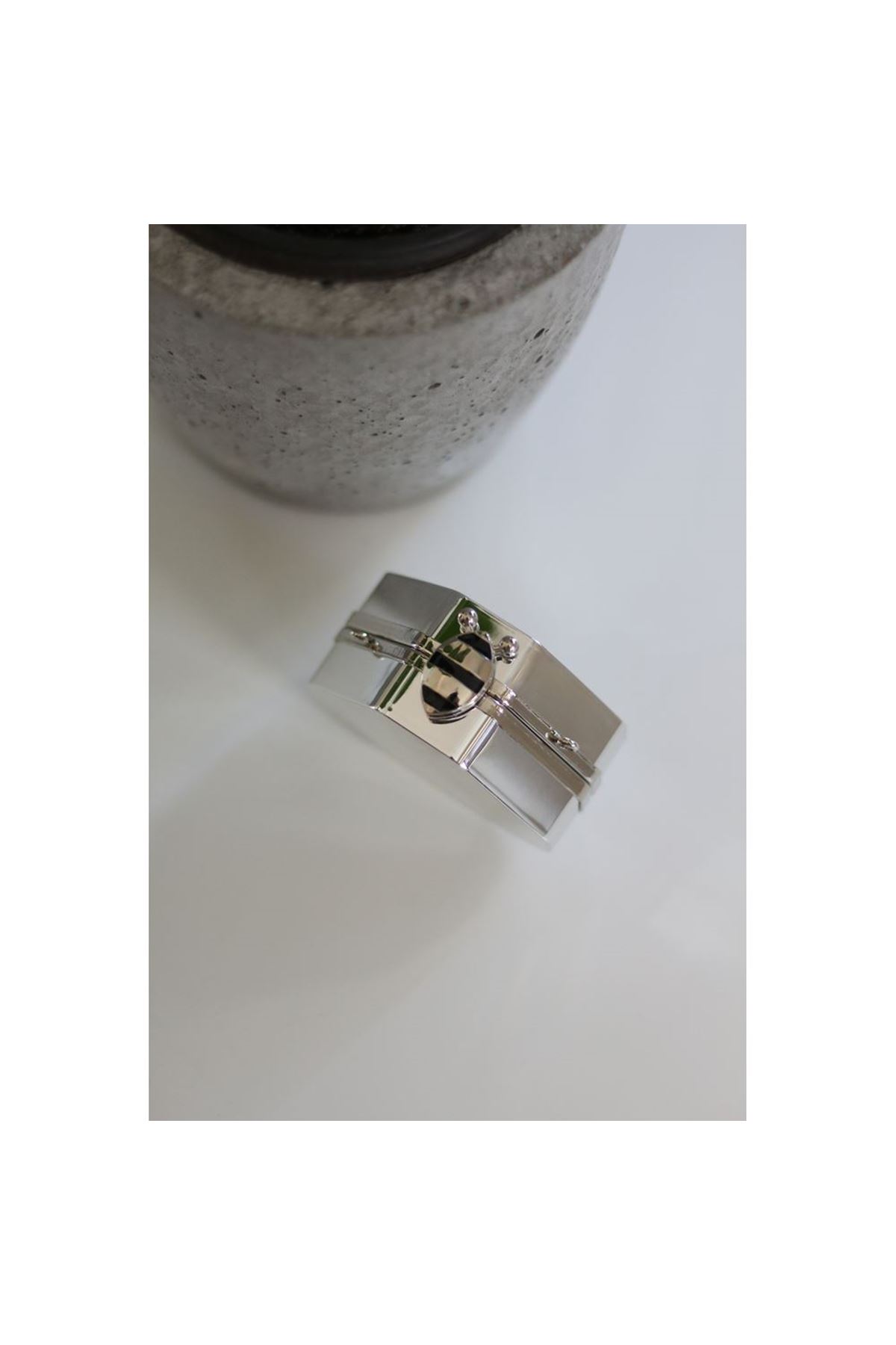 Silver Petek Aynalı Mini Charm Çanta Aksesuarı