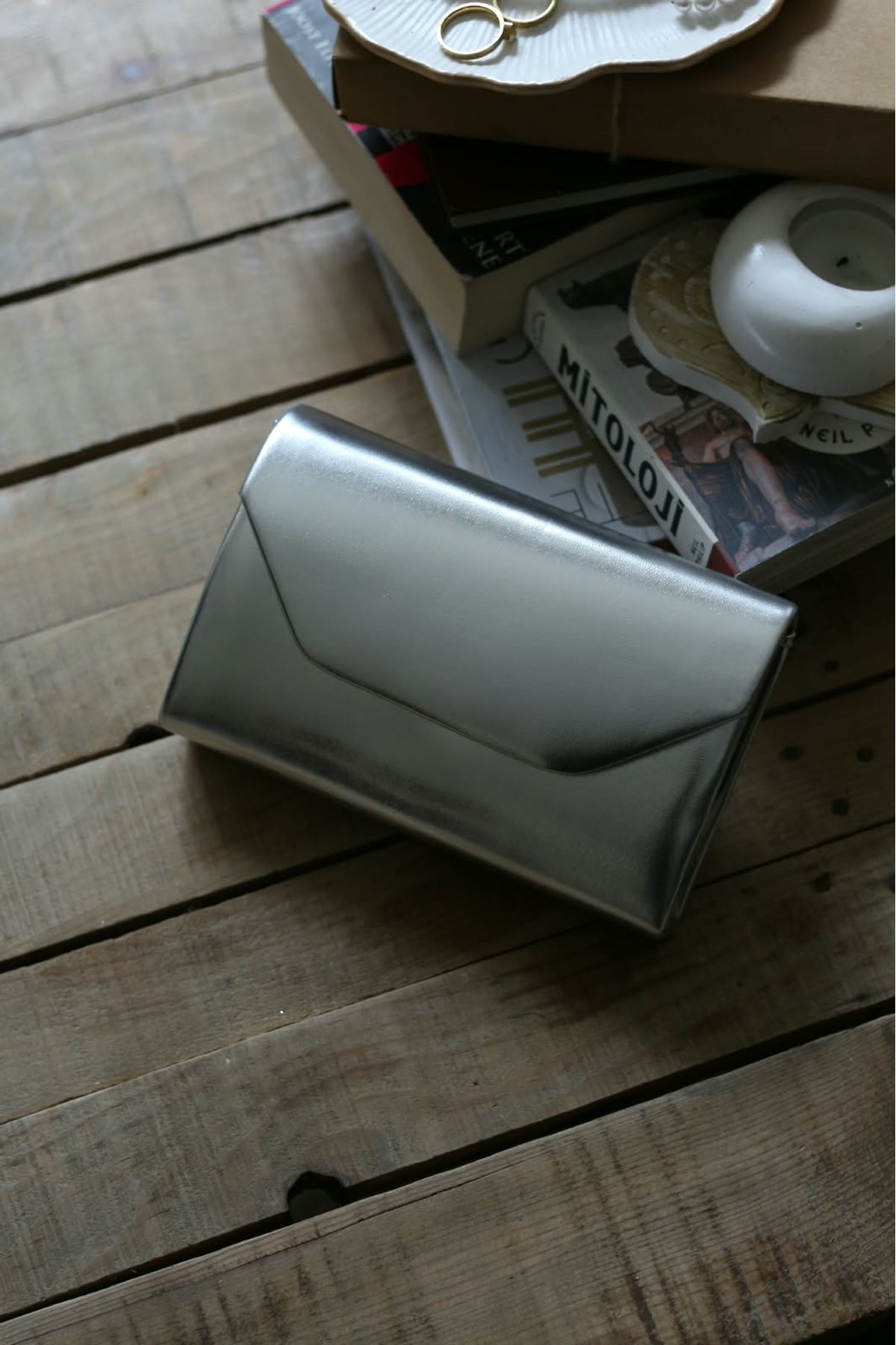Silver Parlak Mini Omuz Çantası