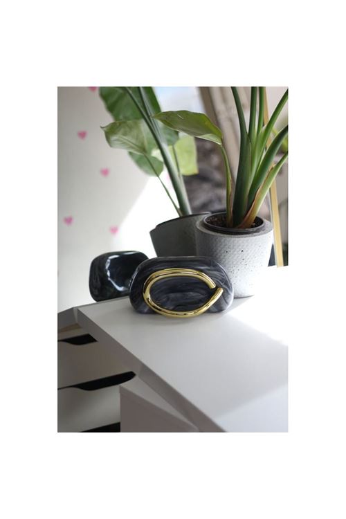 Gri Desenli  Mika Tutma Aksesuarlı Zincirli Omuz Çantası