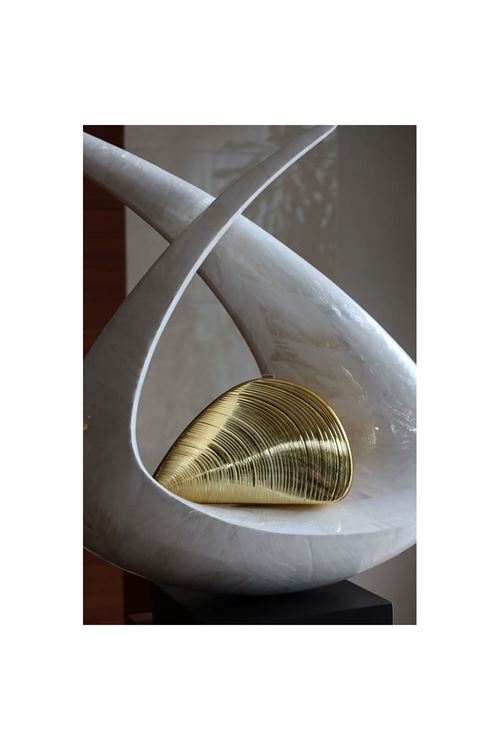 Gold Midye Mika Zincirli El Omuz Çantası