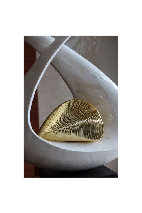 Gold Midye Mika Zincirli El Omuz Çantası