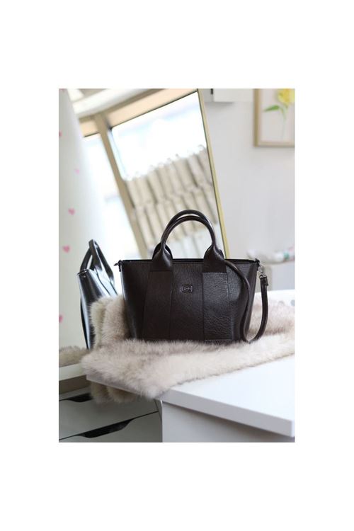 Acı kahve büyük boy askılı el omuz çantası