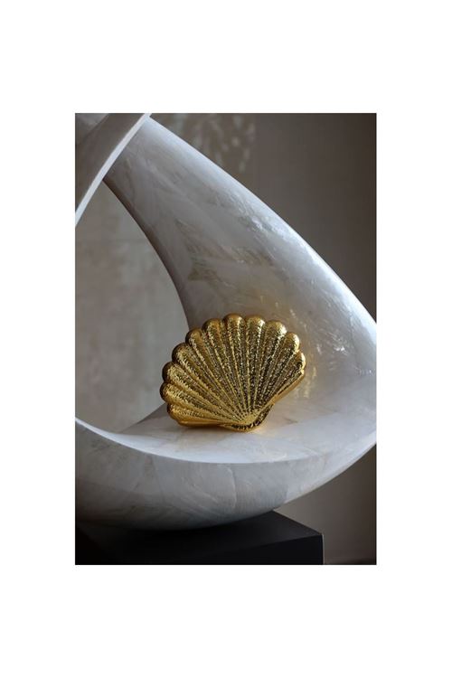 Gold İstiridye Mika Zincirli El Omuz Çantası