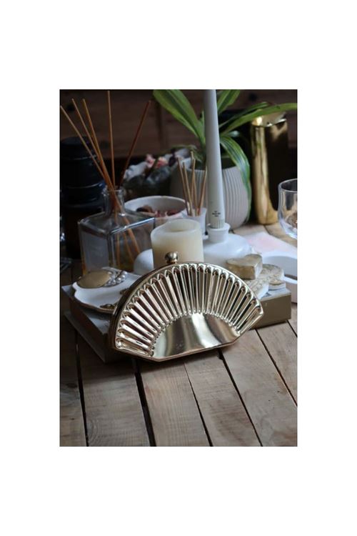 gold yelpaze kesim abiye el çantası