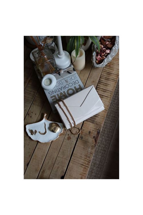 Kadın Krem Rugan Zarf Kutu Omuz Çantası