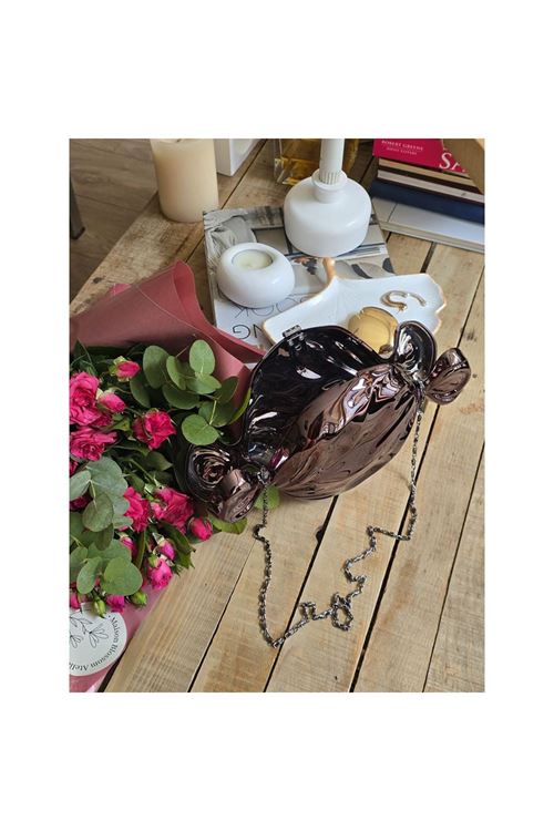 Kadın Platin Candy Form Mika Abiye Çanta