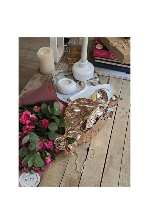 Kadın Rose Gold Candy Form Mika Abiye Çanta
