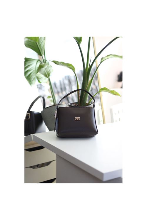 Acı Kahve Dokulu Tutma Saplı El Omuz Çantası