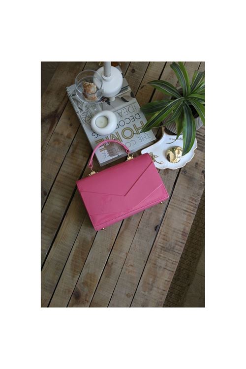 Kadın Fuşya Zarf Tutma Saplı Omuz Çantası