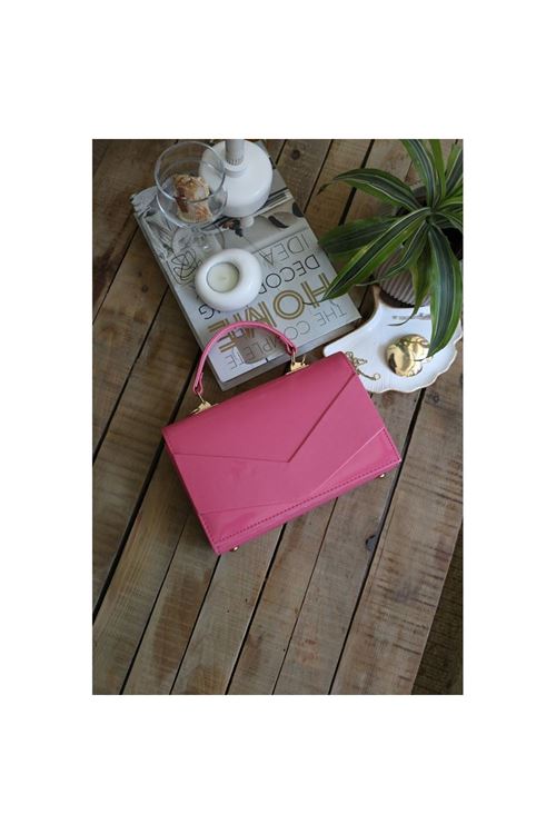 Kadın Fuşya Zarf Tutma Saplı Omuz Çantası