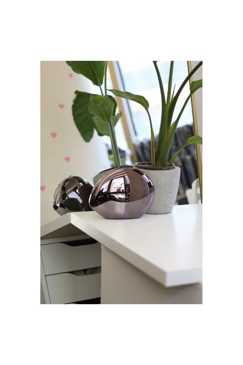 Platin Asimetrik Yassı Taş Form Mika Abiye Çanta