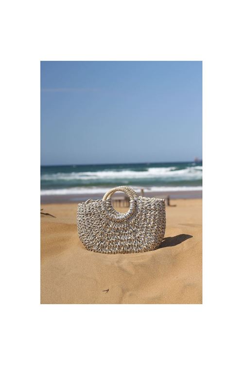 Kadın Sim Detaylı Askılı Hasır Çanta