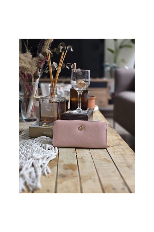 Pudra Dokulu Slim Kartlık Detaylı Cüzdan
