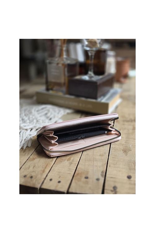 Pudra Dokulu Slim Kartlık Detaylı Cüzdan