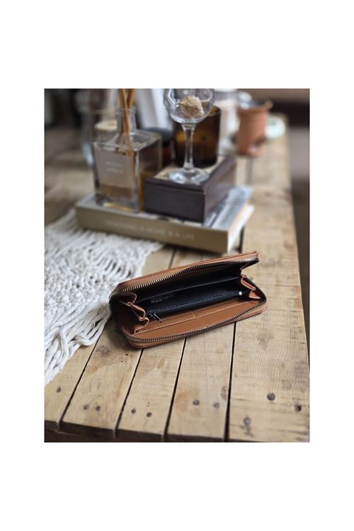 Taba Dokulu Slim Kartlık Detaylı Cüzdan