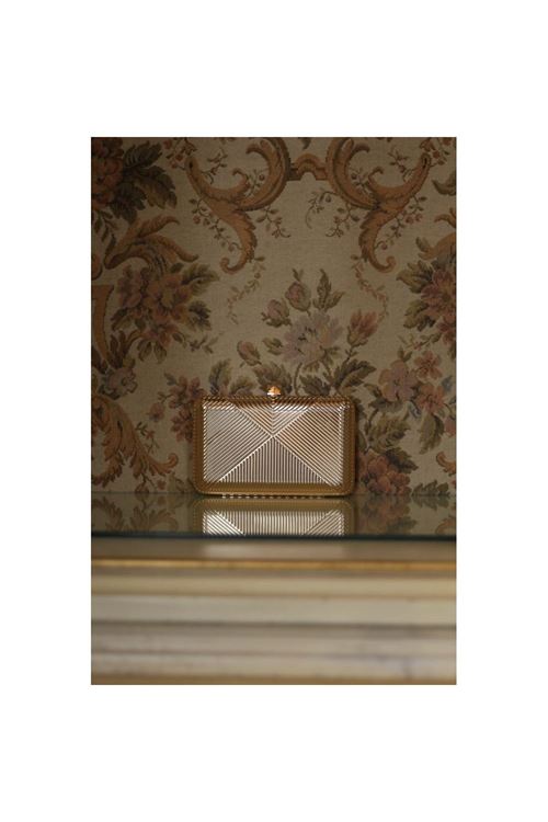 Kadın Gold Metal Zincir Askılı Abiye Çanta