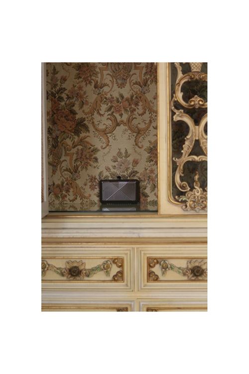 Kadın Platin Metal Zincir Askılı Abiye Çanta