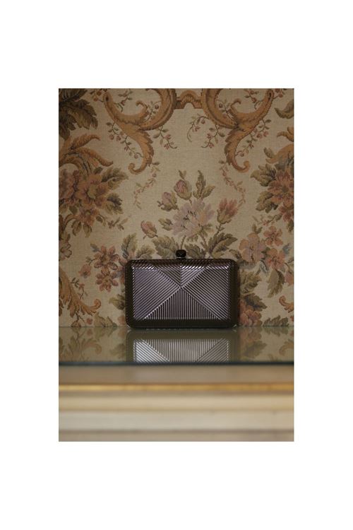 Kadın Platin Metal Zincir Askılı Abiye Çanta