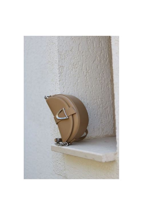 Kadın Vizon V Toka Detaylı Askılı Omuz Çantası