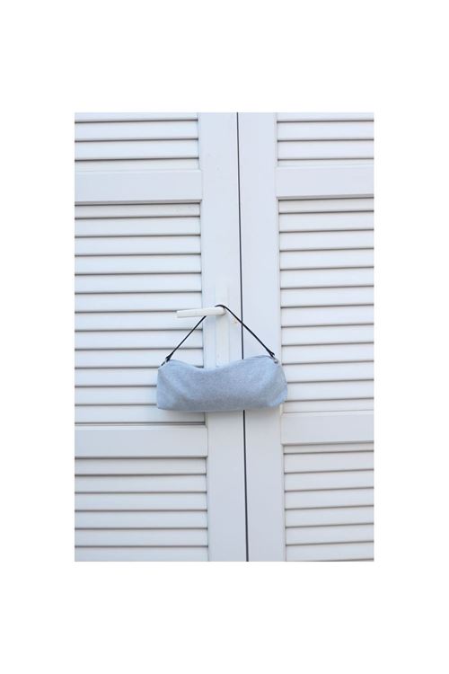 Kadın Bebe Mavi Kot Taş İşleme Silindir Form Omuz Çantası