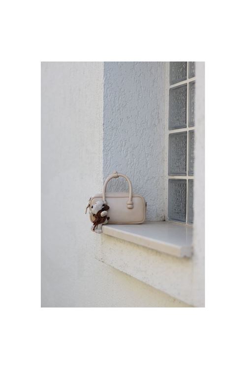 Kadın Krem Ayıcık Maskotlu Tutma Saplı El &amp;amp; Omuz Çantası