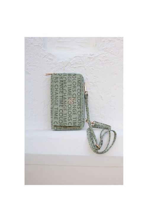 Kadın Mint Yeşili Telefon Bölmeli Yatay Çapraz Askılı Cüzdan Çanta